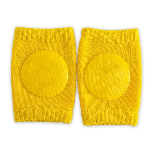 Rodilleras para bebés Cojines para gatear Protectores para cojines de algodón Rodilleras elásticas Protección transpirable Calentadores para bebés Accesorios Amarillo oscuro, 1 par Methold BA000348-05