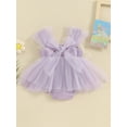 thumbnail image 4 of Suealasg Newborn Baby Girl Outfits Sleeveless 3D Flower Decor Tulle Romper Dress 1st Birthday Photoshoot Dress Summer Clothes, 4 of 9