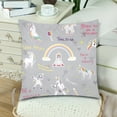 thumbnail image 3 of MKHERT Unicorn Throw Pillowcase Pillow Cover Cushion Couver 18x18 inch, Set of 2, 3 of 3