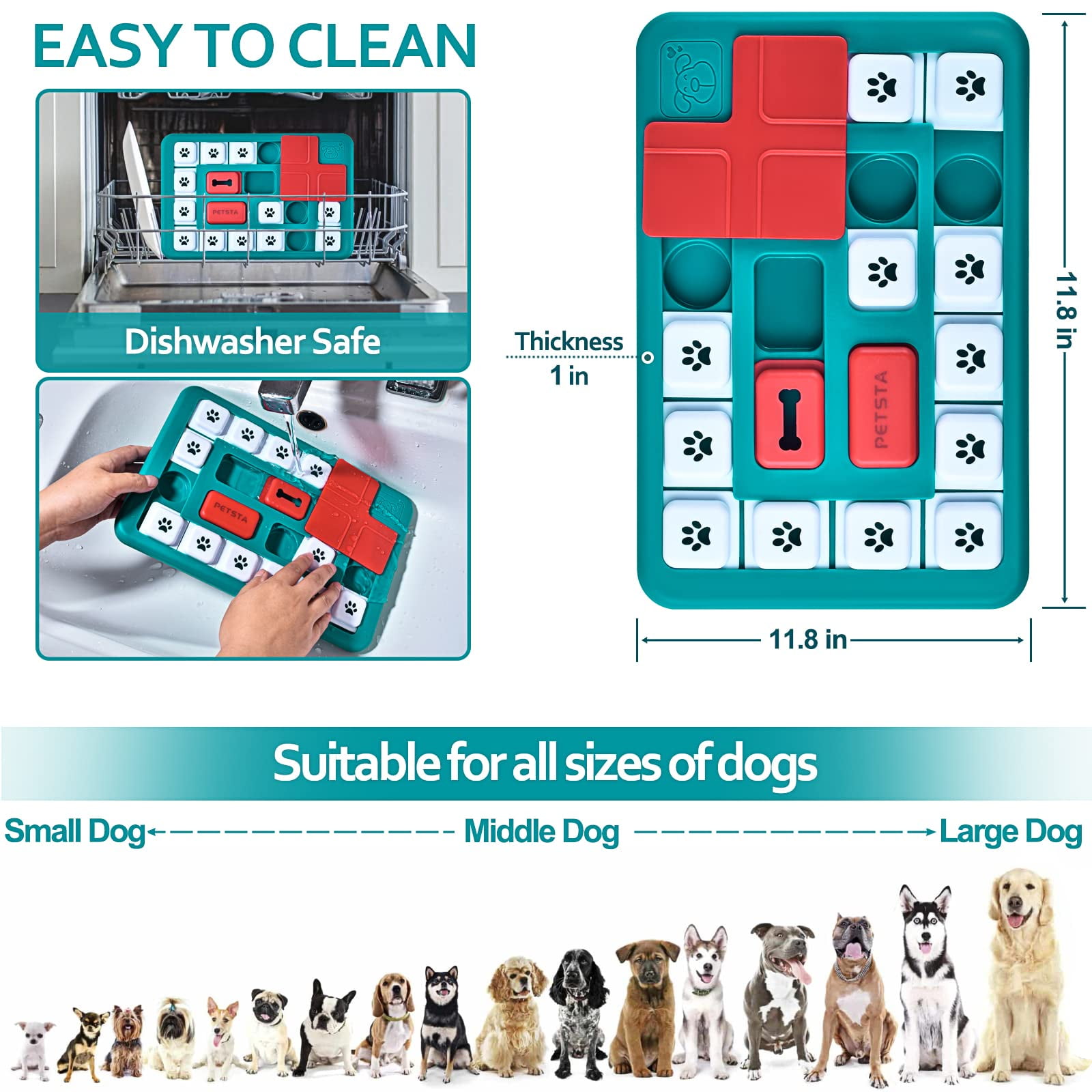 HOUNDGAMES Dog Puzzle Toys, for Boredom, for Smart Dogs, Treat Dispensing  Puzzles, for Large Dogs, for Medium Dogs, Ball Puzzles, Difficult, Chew