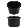 thumbnail image 4 of 2 portavasos de acero inoxidable para mesa de póquer, portavasos deslizantes para mesa de póquer, escritorio de trabajo y barcos, RV, coches, camiones, color negro, 4 of 7