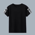 thumbnail image 3 of Cethrio Boys Activewear T-shirts, Quick-drying Short Sleeve Summer Casual Athletic Tops Black Size 8, 3 of 6
