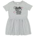 thumbnail image 3 of Inktastic Hello 1st Grade with Hearts and School Supplies Girls Toddler Dress, 3 of 5