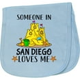thumbnail image 2 of Inktastic Someone in San Diego Loves Me Baby Burp Cloth, 2 of 3