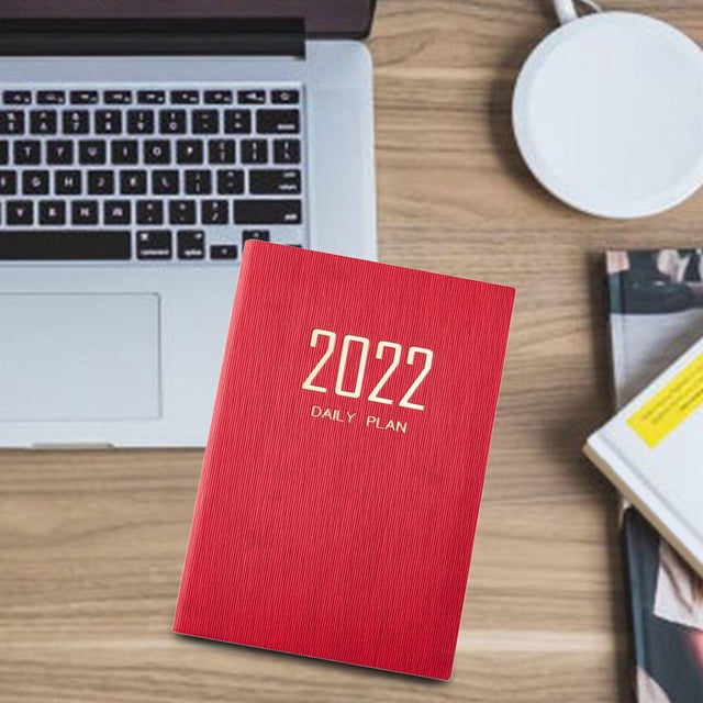 Cuaderno Cola 2022 de Cuero PU Portátil Rojo