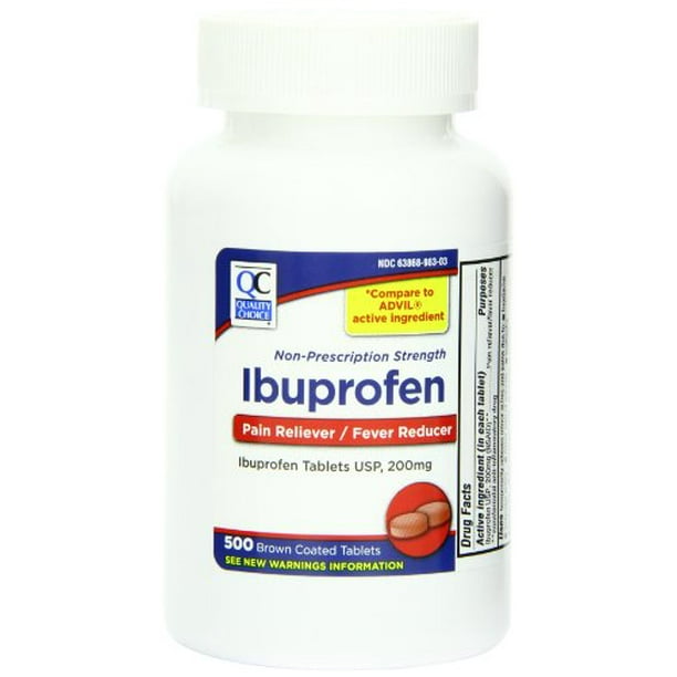 Quality Choice Ibuprofen 200mg. Tablet 500 Count Each