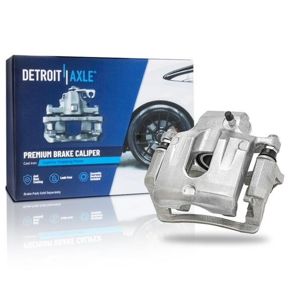 Detroit Axle - Rear Left Disc Brake Caliper w/Bracket Replacement for Chevy Trailblazer SSR GMC Envoy Buick Rainier Saab 9-7X Fits select: 2004-2008 CHEVROLET TRAILBLAZER LS/LT