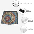 thumbnail image 6 of Balery Round Mandala Men's Boxer Briefs, Soft and Breathable Cotton Underwear with nylon Waistband-Medium, 6 of 9
