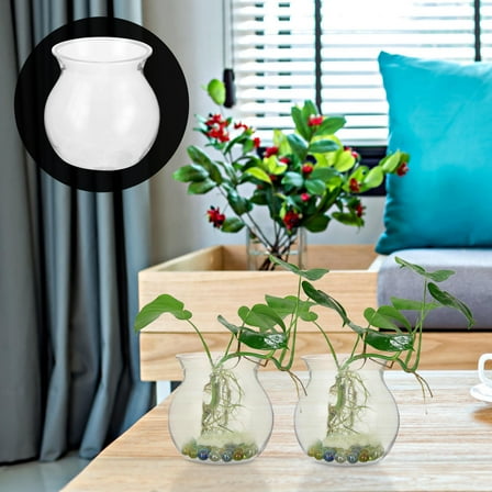 Hyacinth Vase 10pcs Small Clear Glass Bulb Vases Decorative Bud Flower Vases for Home Decor, Wedding Table Centerpieces