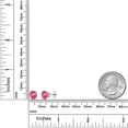 thumbnail image 5 of Gem Stone King 925 Sterling Silver Pink Mystic Topaz Stud Earrings for Women Men (3.10 Cttw, Round Cut 7MM), 5 of 6