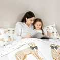 thumbnail image 5 of Feelyou Bowknot Cheetah Kid Queen Comforter Set, Leopard Bedding Comforter Set, 3pcs, 5 of 8