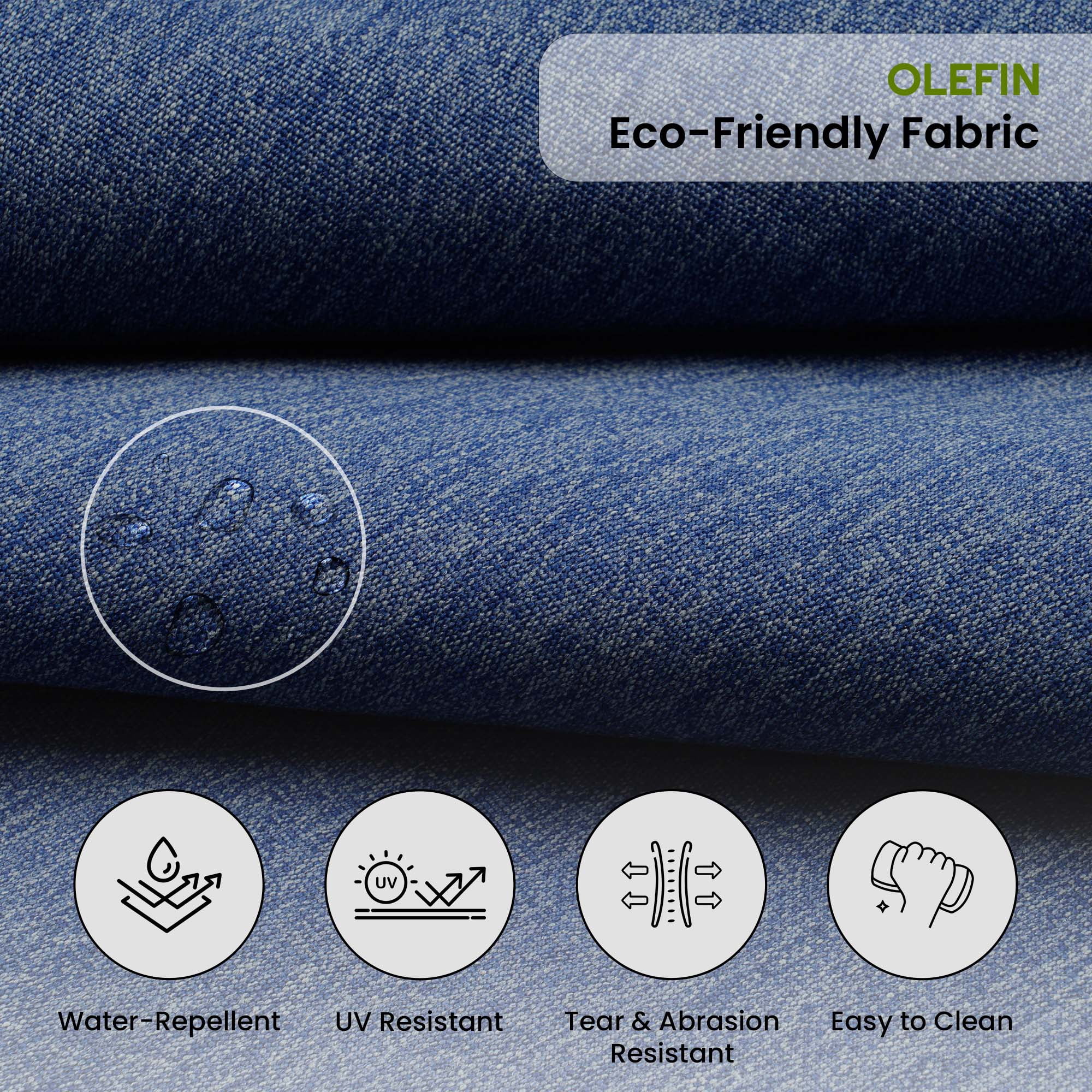 Covers & all Olefin Square Dining Chair Cushions 3" Foam Tear and UV Resistant Outdoor chairs