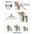 thumbnail image 7 of LE TAUCI Set of 2 Utensil Holder, 7.3"+5.4" Ceramic Crocks for Kitchen, Cooking Organizer & Plant Pots, 7 of 7