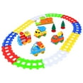 thumbnail image 4 of YOPTOP Happy Builders Choo Choo Cartoon Train Set Track Circumference For Kids Battery Operated Toy engineering vehicle towing horse track train set, 4 of 5