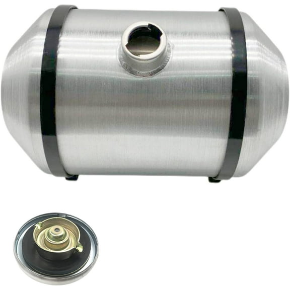 JSD 5 Gallon Aluminum Small Fuel Tank Gas Tank 10 x 16" Center Fill 1/4" NPT Outlet Dune Buggy,Hot Rod