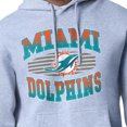thumbnail image 3 of Men's Starter Heather Gray Miami Dolphins Team Grit Graphic Hoodie, 3 of 3