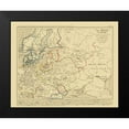 thumbnail image 2 of Houze 14x12 Black Modern Framed Museum Art Print Titled - Europe Russia Poland Scandinavia - Houze 1850, 2 of 5