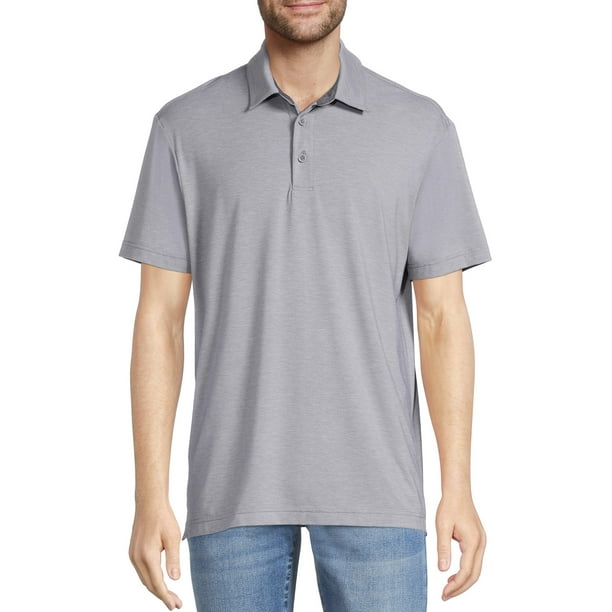 Men's Textured Jersey Polo Shirt
