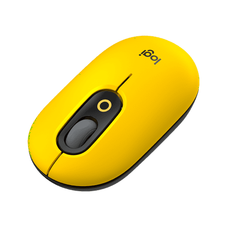 Logitech - POP Mouse Bluetooth Optical Ambidextrous Mouse with Customizable Emojis - Blast Yellow