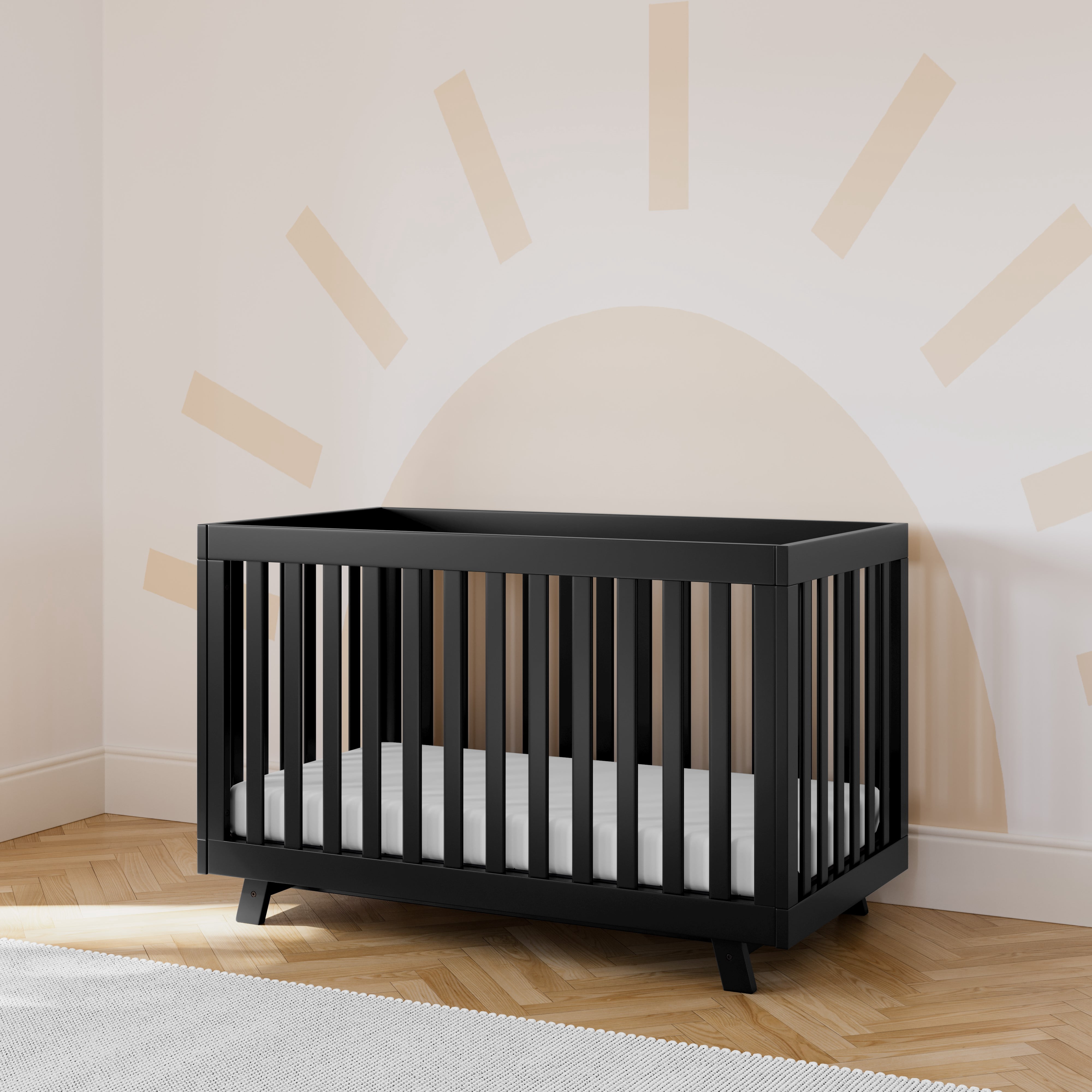 Storkcraft Beckett 3-in-1 Convertible Baby Crib, Black