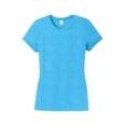 thumbnail image 4 of District Made Ladies Perfect Tri Crew Tee-M (Turquoise Frost), 4 of 5