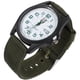 thumbnail image 2 of Reloj de pulsera de cuarzo para hombre, de nailon tejido, deportivo, de moda, con calendario (verde militar)., 2 of 7