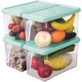 thumbnail image 1 of Contenedores de plástico ZHAOCHENG para almacenar alimentos con tapa refrigerador paquete de 4, 1 of 5