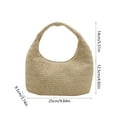 thumbnail image 5 of Taicans Straw Woven Handbag for Women,Wicker Shoulder Bag with Handle,Summer Beach Tote Bag,Large Capacity Crossbody Bag,Natural Beige Woven Purse for Daily Use‌, 5 of 6