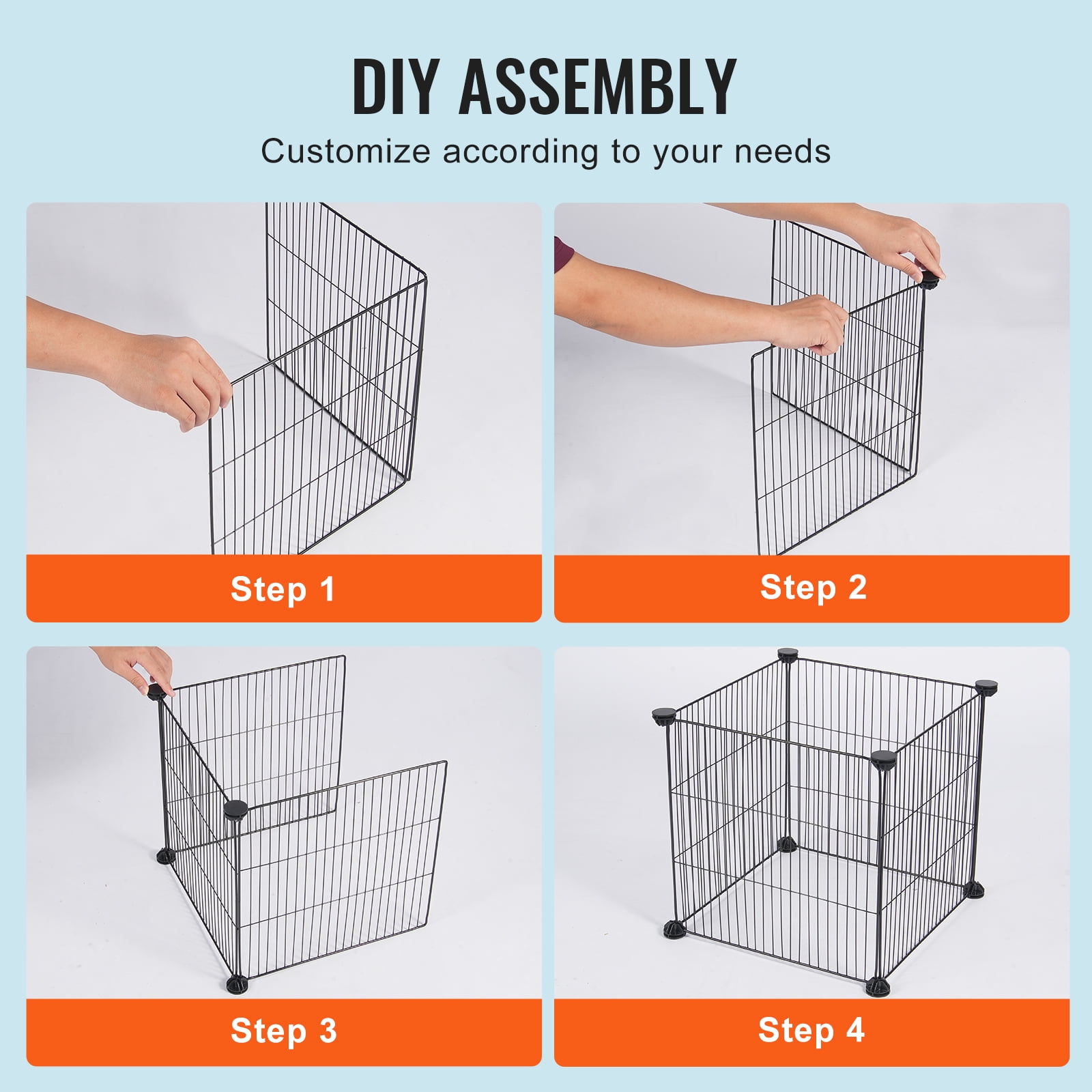 VEVOR 5 pack Plant Protector from Animals, 15.35'' x 15.35'' Chicken Wire Plant Protector, Plant Cages for Outdoor Plants, Flowers & Vegetables, Keeps Bunny Chicken Squirrels Out, 20pcs Metal Mesh
