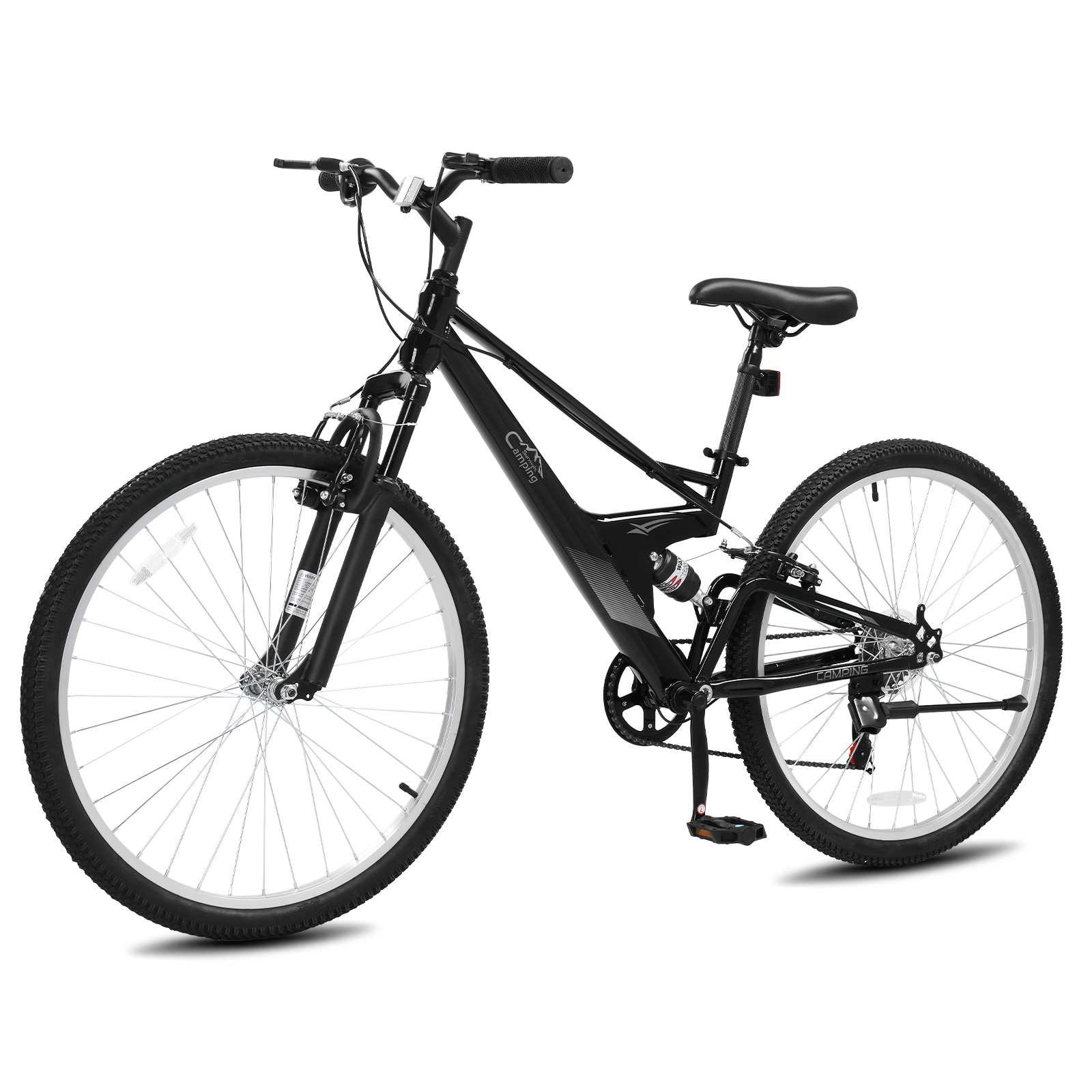 Ktaxon 26 inch 7 Speed Mountain Bike for Adult, Dual Shock Absorbers, Dual V Brake, Black