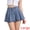 Sky Blue, variant on Women's Pleated Denim Skirt Short Mini Jean Skirts S Dark Blue