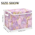 thumbnail image 5 of Yayeee Collapsible Cube Storage Bin with Lid Fabric Closet Decorative Basket with Handles, Pastel Pink Marble Pattern, 5 of 7