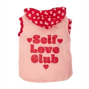 Angle View: Vibrant Life Self Love Club Dog or Cat Hoodie, Size XXS