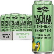 Yachak Yerba Mate Drink, Ultimate Mint, 16 fl oz, 12 Pack Cans