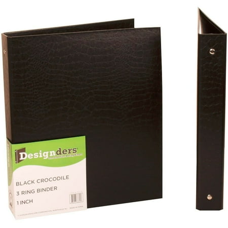 Crocodile Texture Base - JAM Paper Designders, Heavy Duty 3-Ring Binders, 1