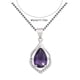 thumbnail image 4 of Collar de cristal morado para mujer, accesorios para la clavícula, collar corto de moda, colgantes y colgantes, 4 of 7