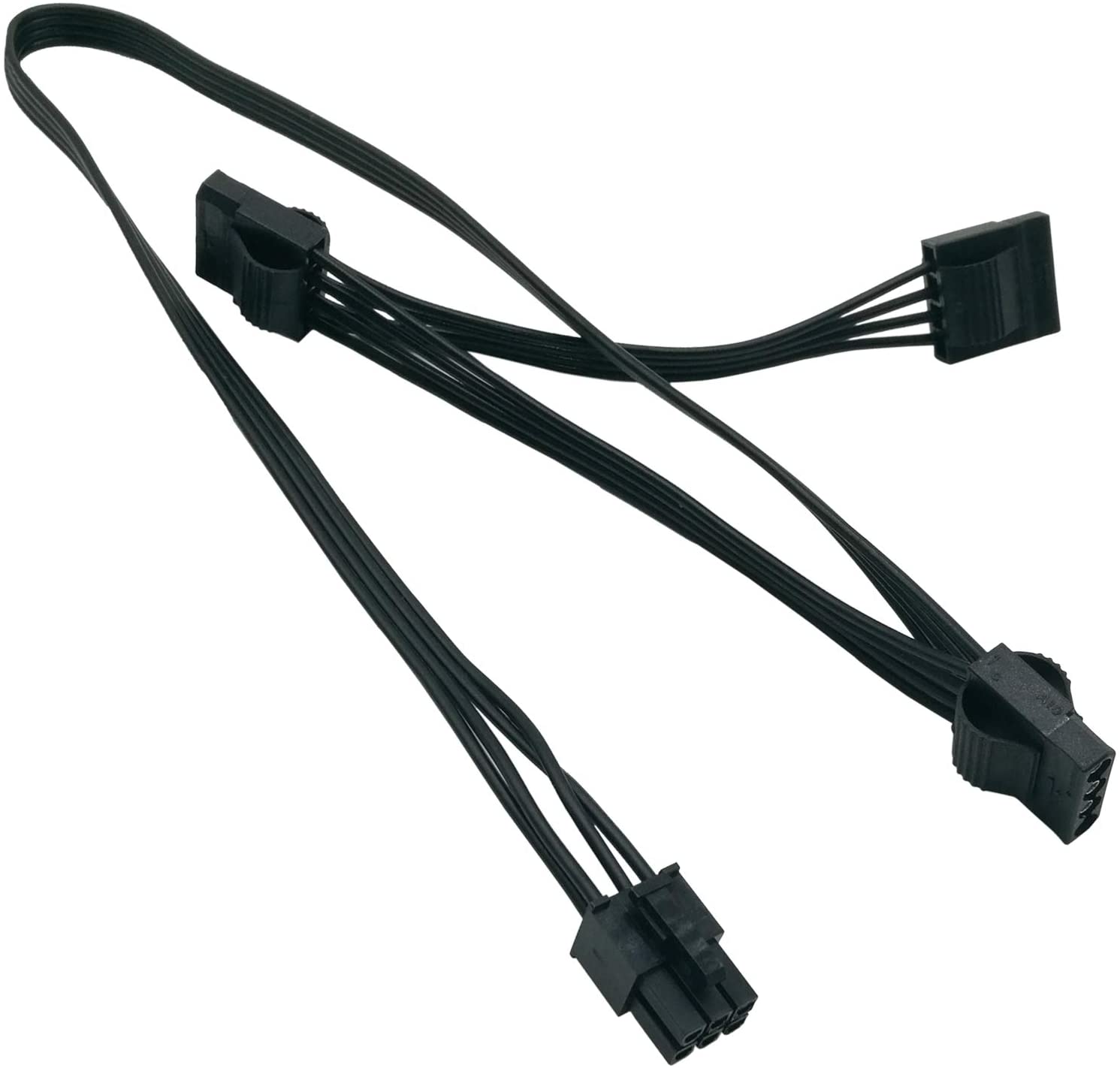 50cm COMeap 6 Pin to 3X 15 Pin SATA Hard Drive Power Adapter Cable for Some Types of Corsair Modular PSUs 20-in