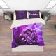 thumbnail image 1 of 3D púrpura patrón floral funda de edredón juego de ropa de cama fundas de almohada 117, 1 of 2
