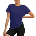 thumbnail image 2 of TODOZO Workout Tops for Women Loose Fit Breathable Lightweight Quick Dry Tennis Yoga Running Crew Neck Tee Athletic Tops for Women Tops for Women Summer Casual Ruffle Trim Sleeve T Shirts Bu1 Xl, 2 of 9