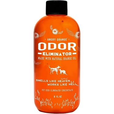 Angry Orange Pet Odor Eliminator for Dog and Cat Urine, Makes 1 Gallon of Solution for Carpet, Furniture and Floor Stains