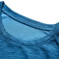 thumbnail image 4 of ZVAVZ Solid Long Sleeve T-Shirts for Men Ice Silk Crew Neck Athletic Tee Shirts Quick Dry Running Workout Tees Lightweight Stretchy Fitness Tops Blue S, 4 of 6
