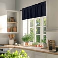 thumbnail image 5 of Abstrac Plant Valances for Windows Black Blue Flower Ethnic Style Valance Curtains Rod Pocket Bathroom Small Window Treatments for Kitchen Living Room Bedroom, 54"x18", 5 of 7