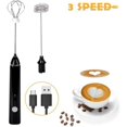thumbnail image 1 of Milk Frother - USB Rechargeable - Three Adjustable Speeds - Black, 1 of 4