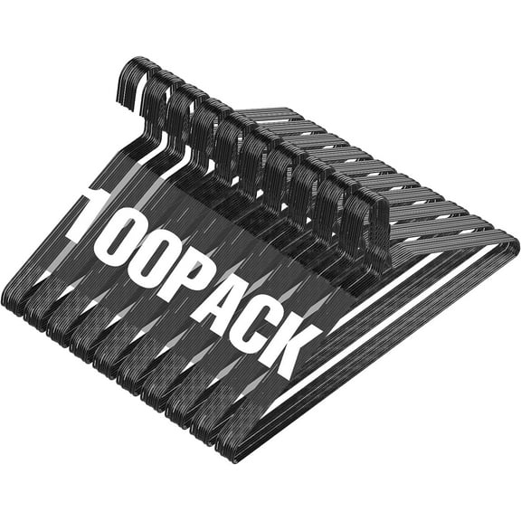 Specilite Ultra Thin Wire Hangers, 16in Metal Wire Clothes Hanger, Space Saving, 100 Pack