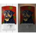 thumbnail image 2 of Caroline's Treasures SS4731CNL Rottweiler Red and Green Snowflakes Holiday Christmas Ceramic Night Light, 6x4x3",, 2 of 2