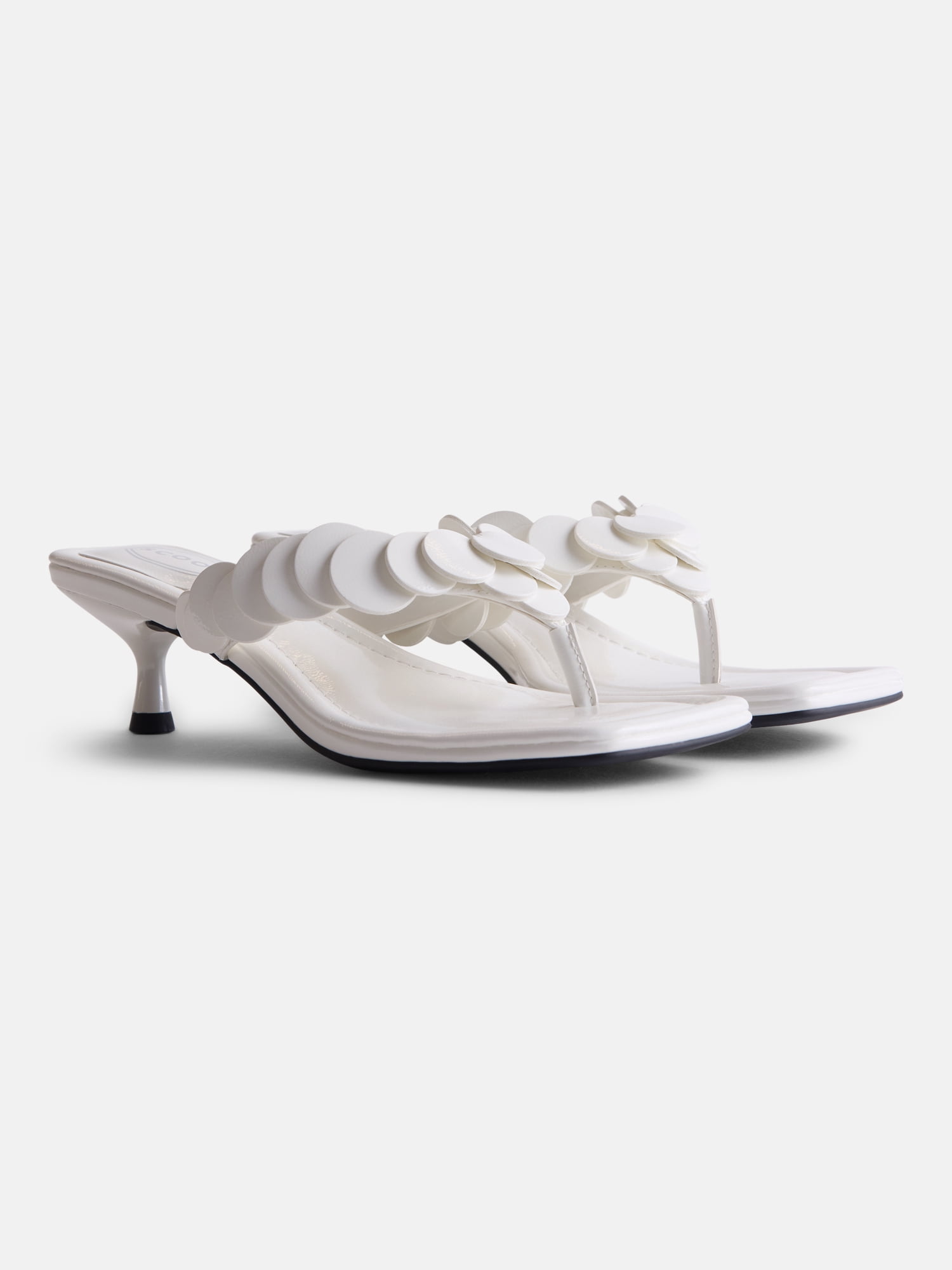 Scoop Women's Paillette Thong Kitten Heel Sandals