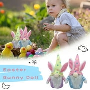 Midewhik Easter Decorations 2PCS Easter Bunny Dwarf Faceless Doll Decoration Home Decorations Ornament