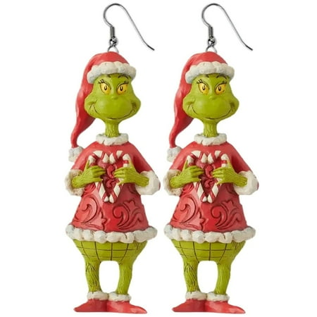 

SHUDAGENG Christmas Decorations Fashion 1 Pair Cute Cartoon Grin-ch Earrings Gift For Women Girl Birthday/Valentine s Day/Anniversary