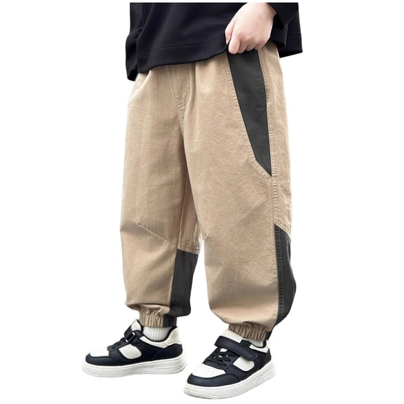 Wxirdiow Dance Pants Boys Baby Boys Cargo Joggers Pants Toddler Lightweight Hiking Pants Kids Pull On Sweatpants Khaki Size,15-16 Years