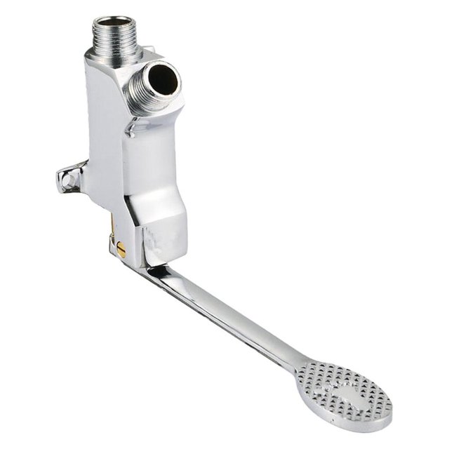 Interruptor de control por piso, válvu de pedal simple, pedal pulido, grifo de agua, de baño, grifo frío único Baoblaze Grifo de la bomba de pie